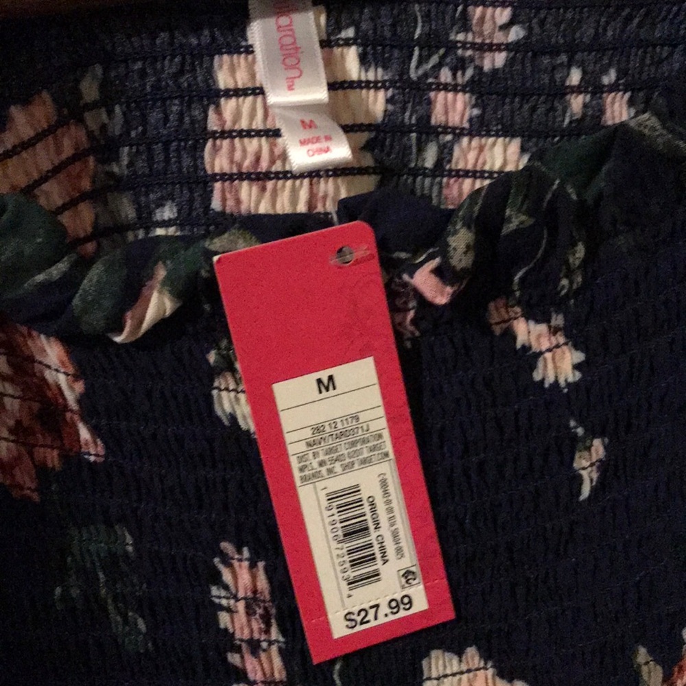 Women’s Floral Print Long Sleeve Smocked Mini - Picture 3 of 9